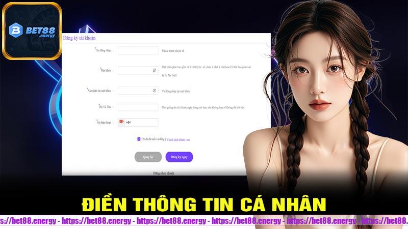 Điền thông tin cá nhân